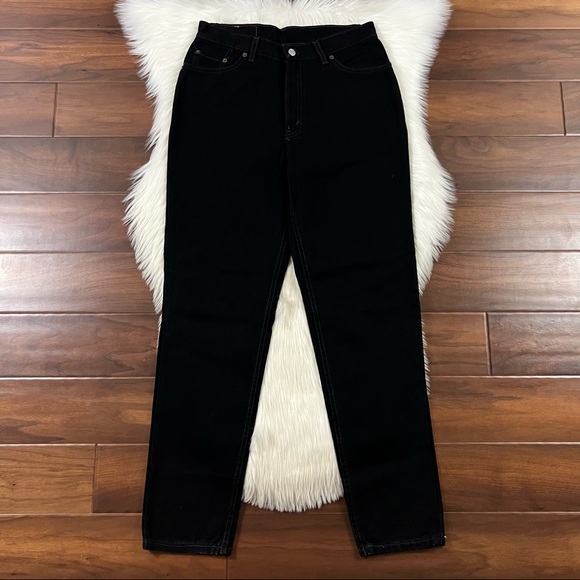Vintage‎ Levi's Size 13 / 30 Black 512 Slim Fit Tapered Leg Jeans - Picture 1 of 9
